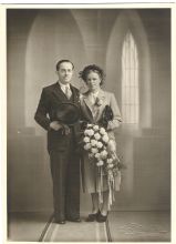 1949 Trouwfoto Hendrika Anthonia Bergveld en Hendrik Jan Hofman.